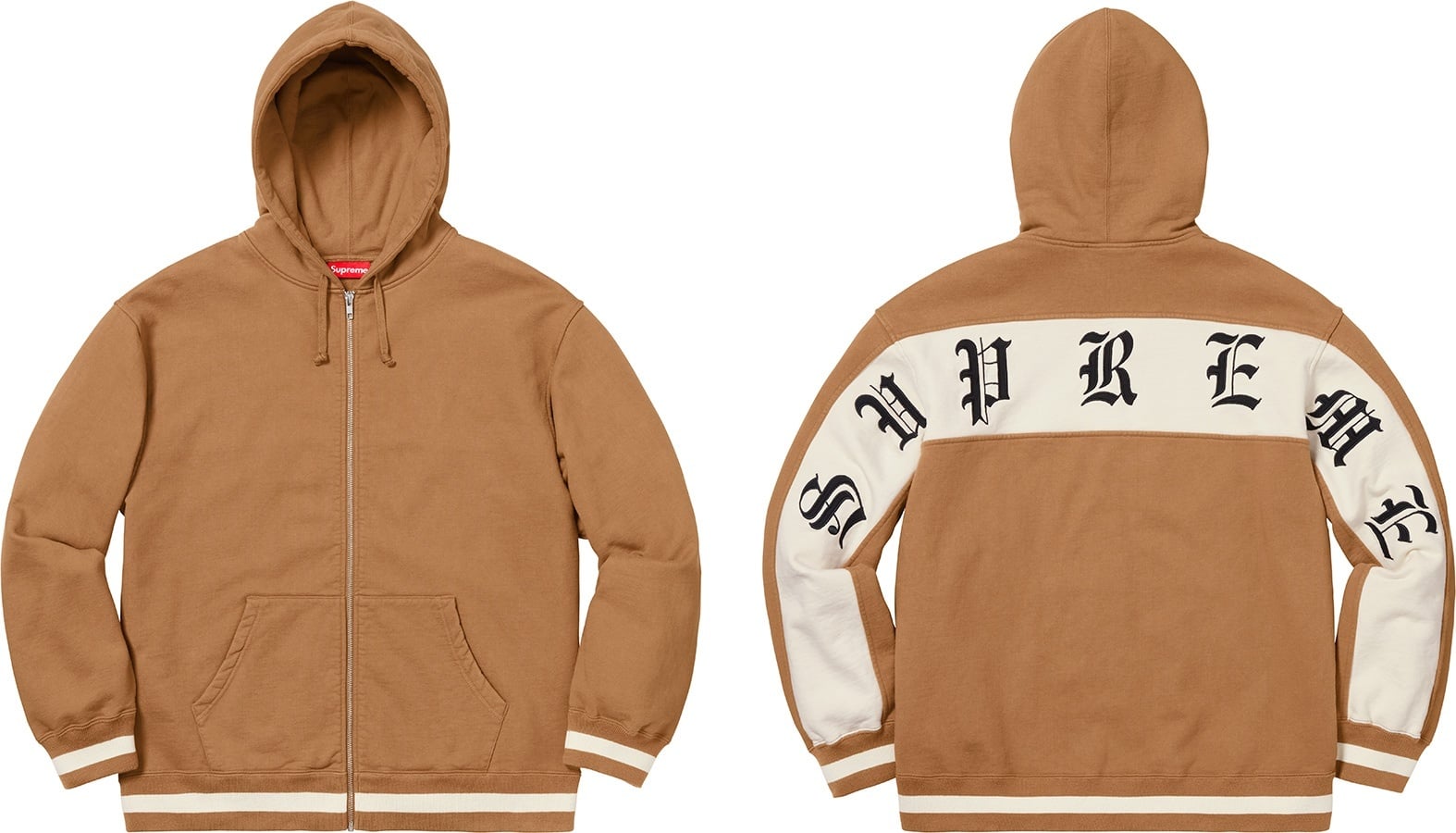 Old English Stripe Zip Up Sweatshirt view 5